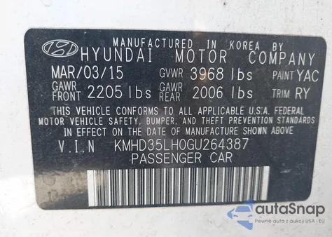 2016 Hyundai Elantra Gt from USA, damaged, VIN KMHD35LH0GU264387
